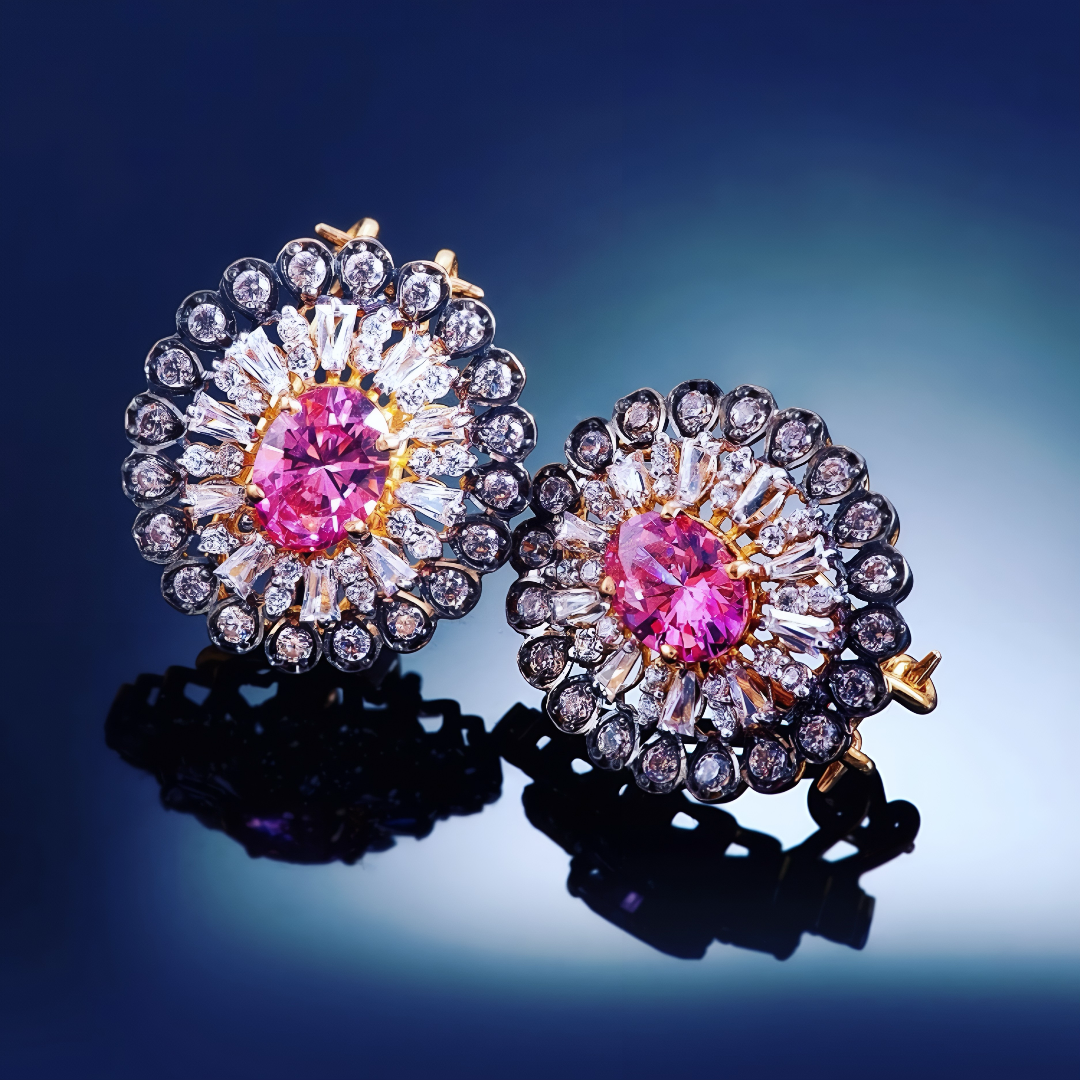 Pink Sapphire Earrings