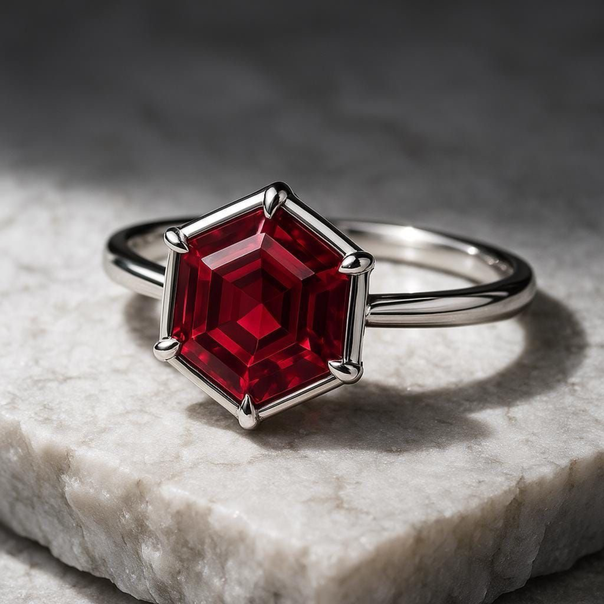 Rubellite Garnet Ring