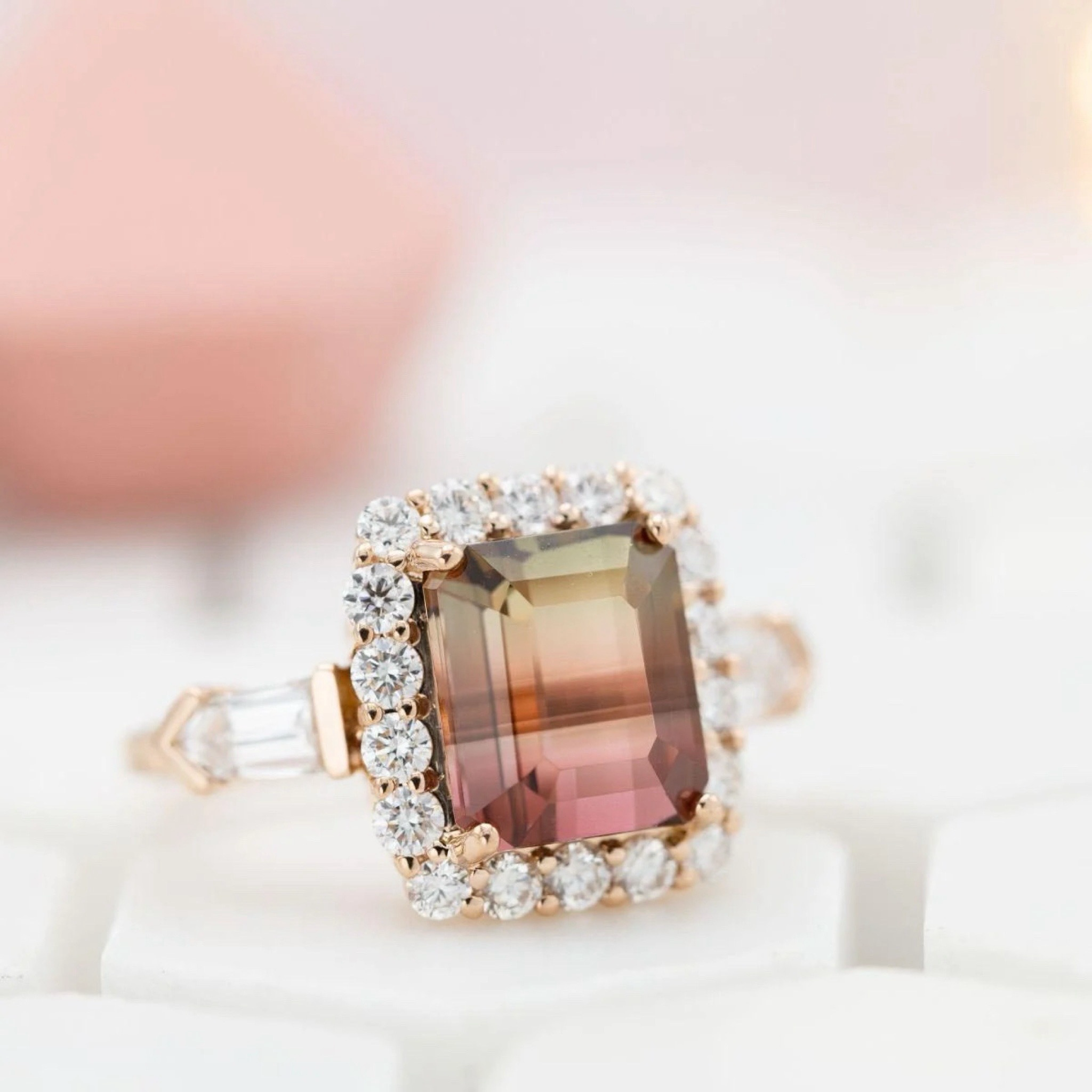 Bi-Color Tourmaline Ring