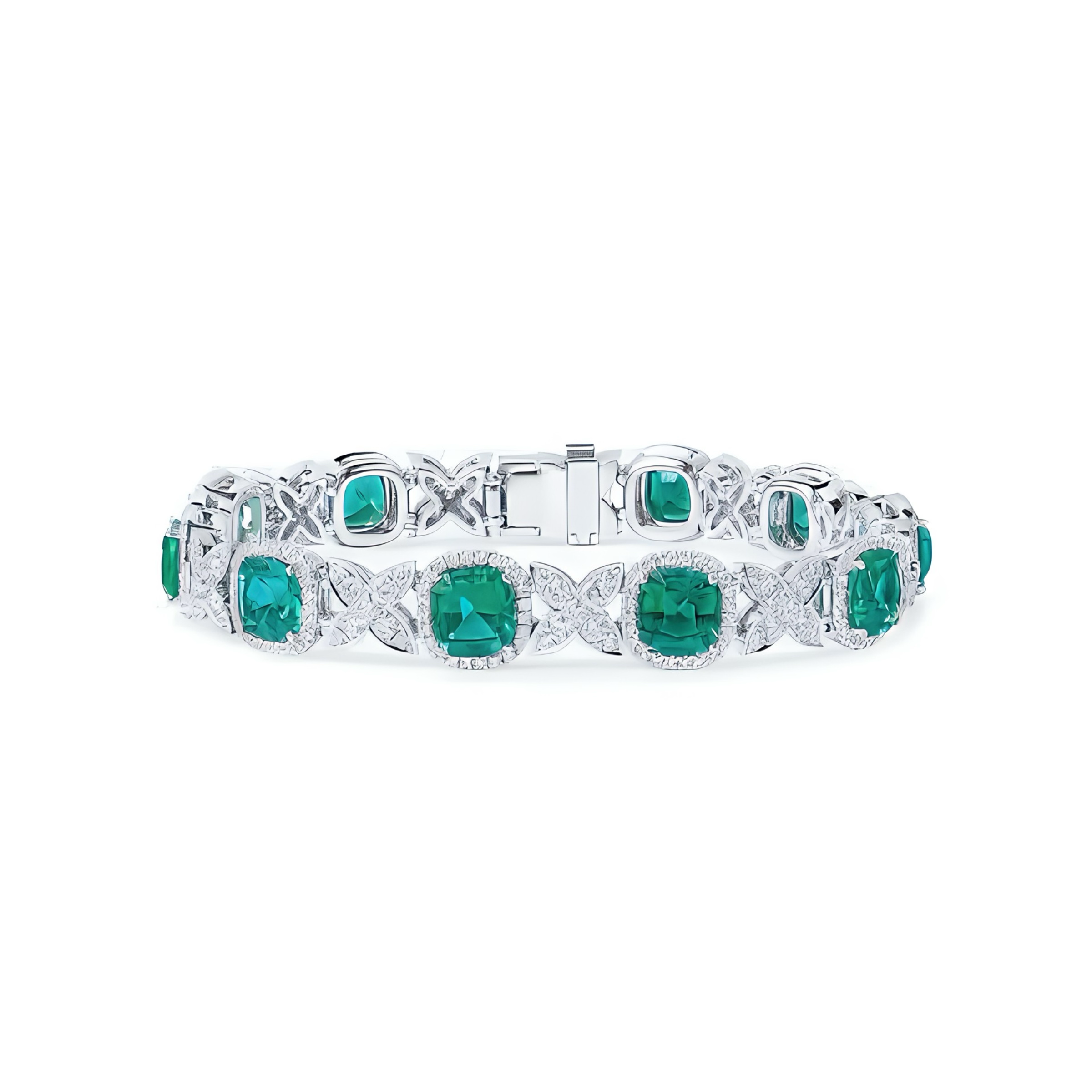 Diamonds + Green Tourmaline Bracelet