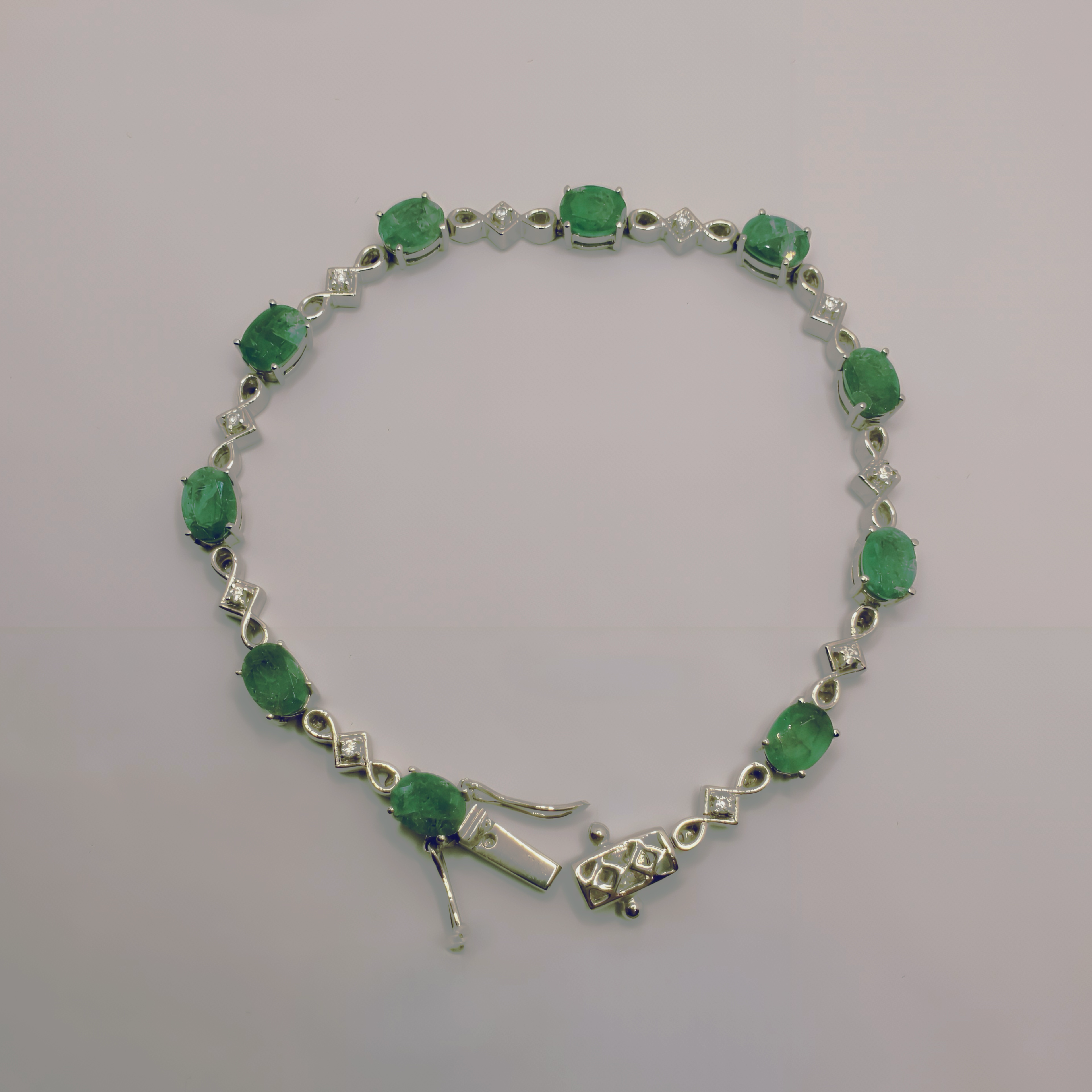 Diamonds + Emeralds Bracelet
