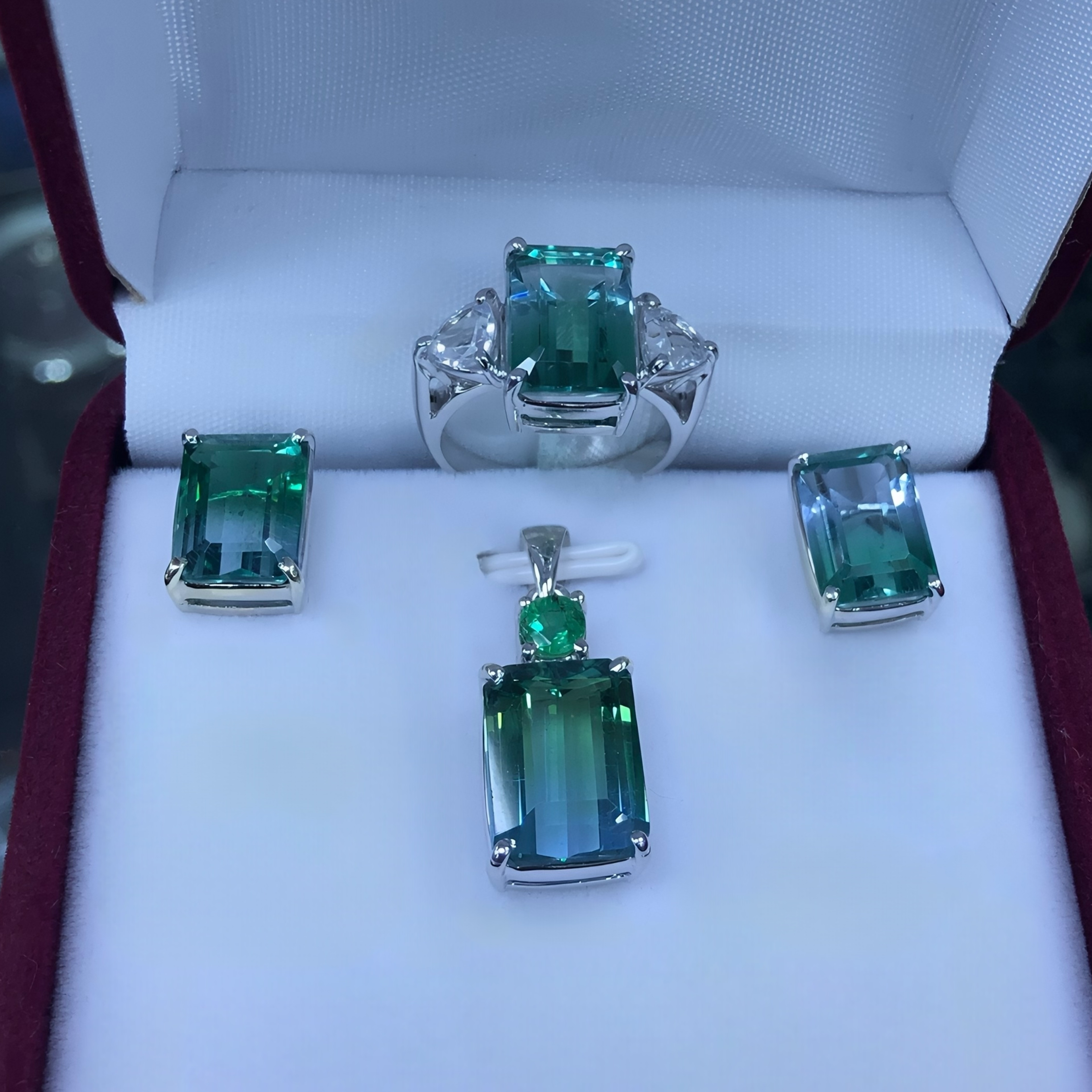 Tourmaline + Gold Set