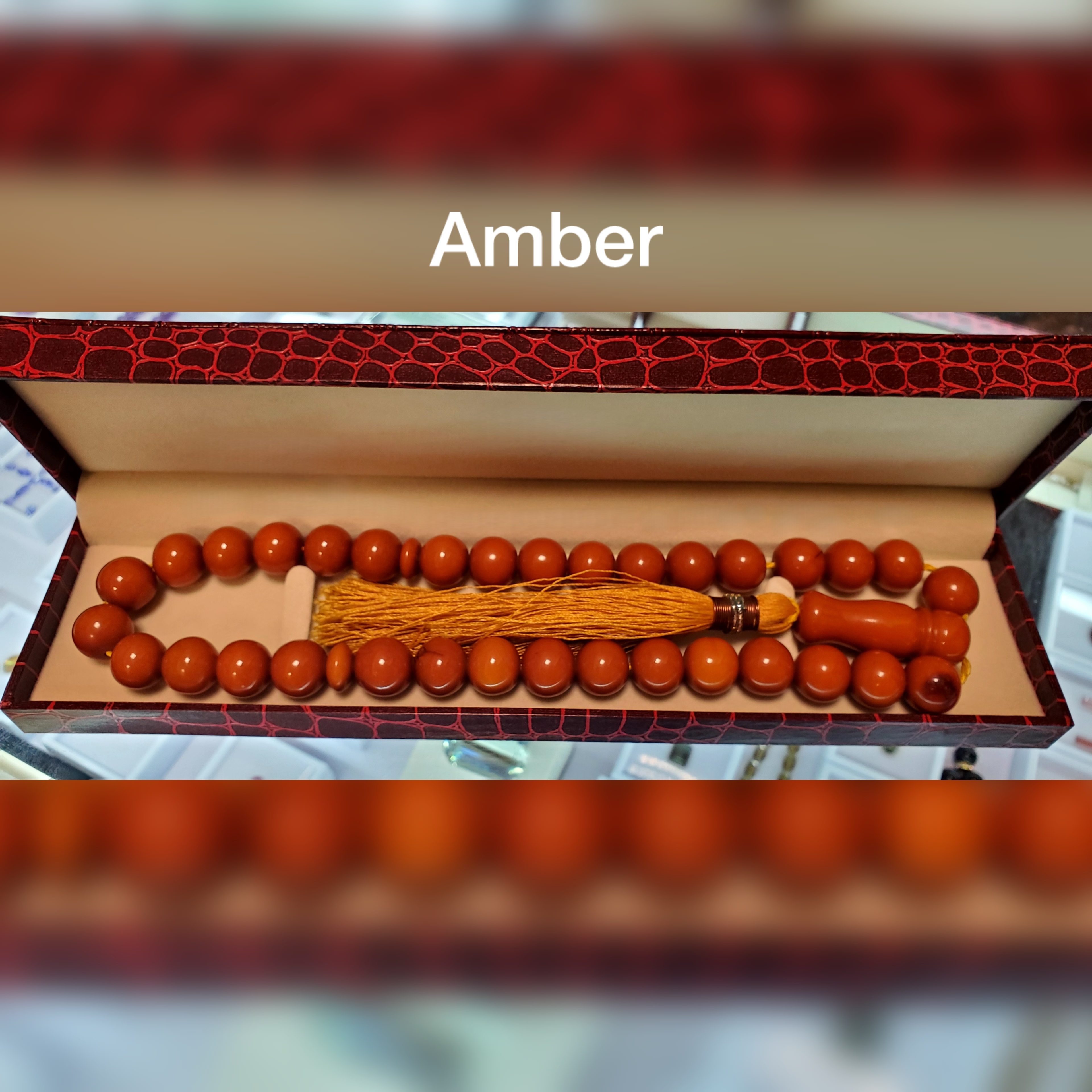 Wooden Amber Beads