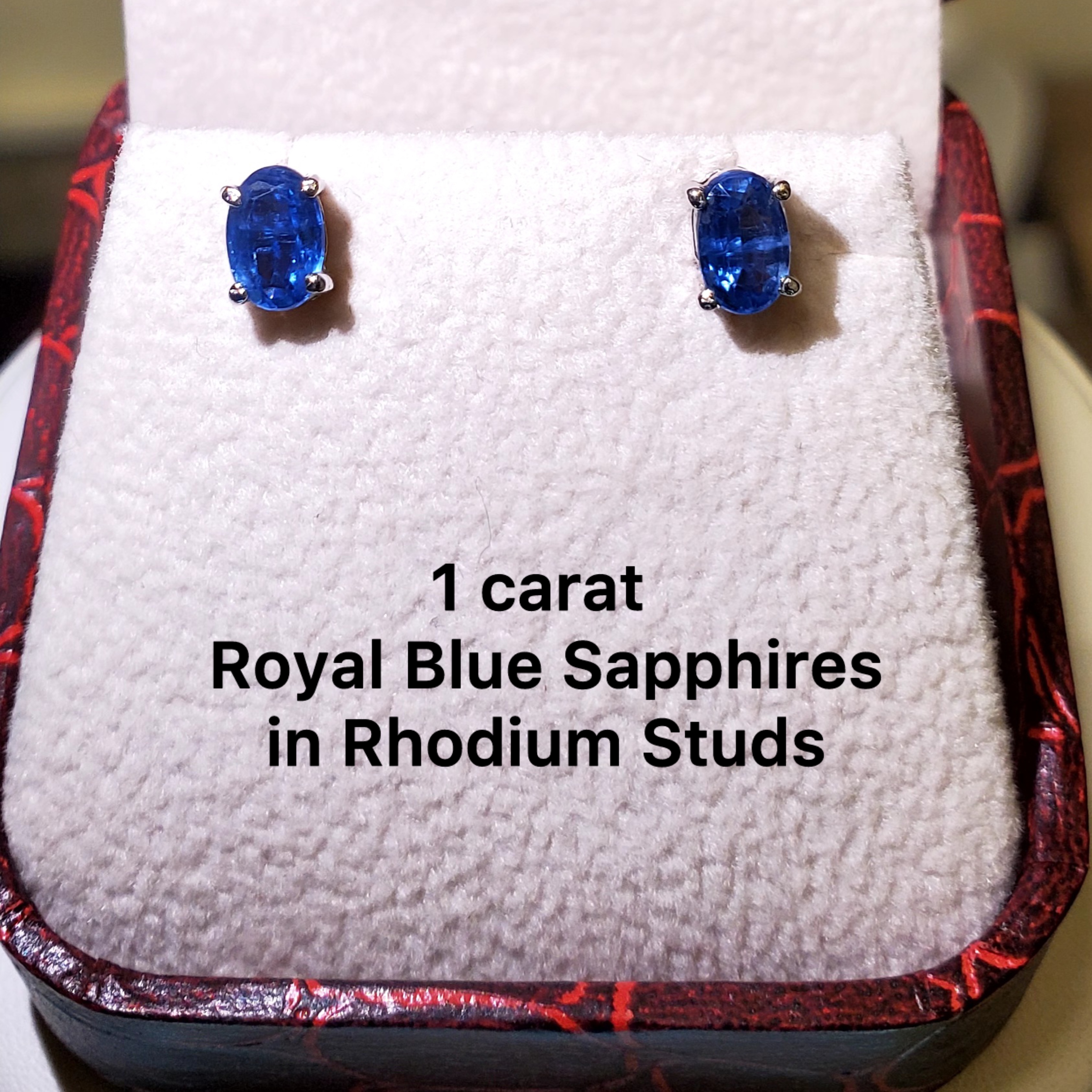 Royal Blue Sapphire Studs