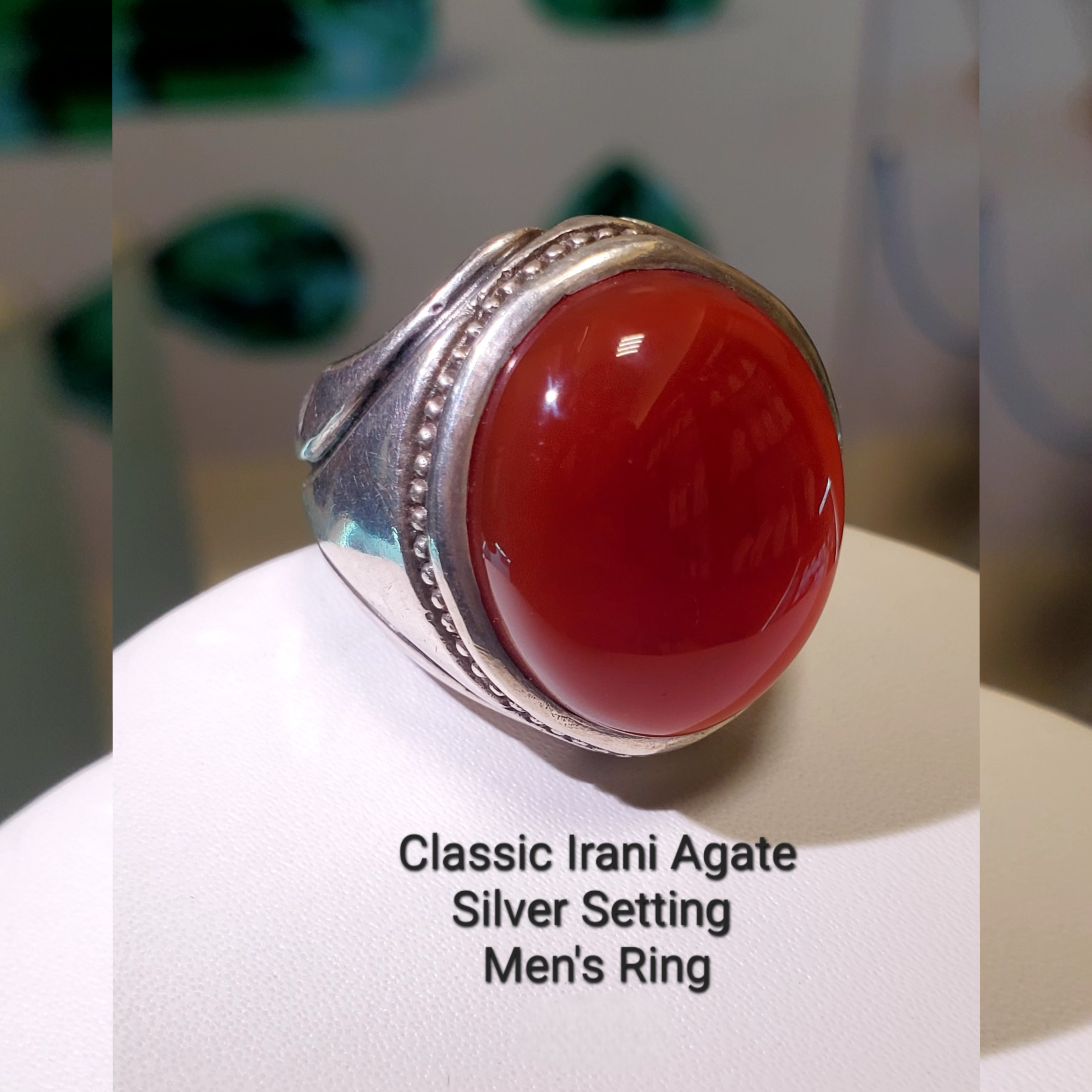 Classic Irani Agate Ring